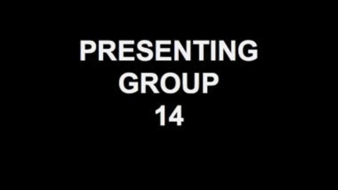 Thumbnail for Presenting Group 14 - Tutor Dr Marie Poirier