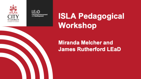 Thumbnail for ISLA Pedagogical Workshop_September 2021