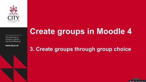 Thumbnail for entry Create groups through group choice