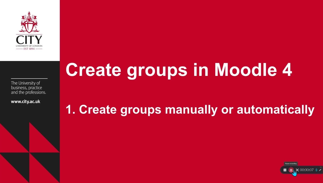 Create groups manually or automatically