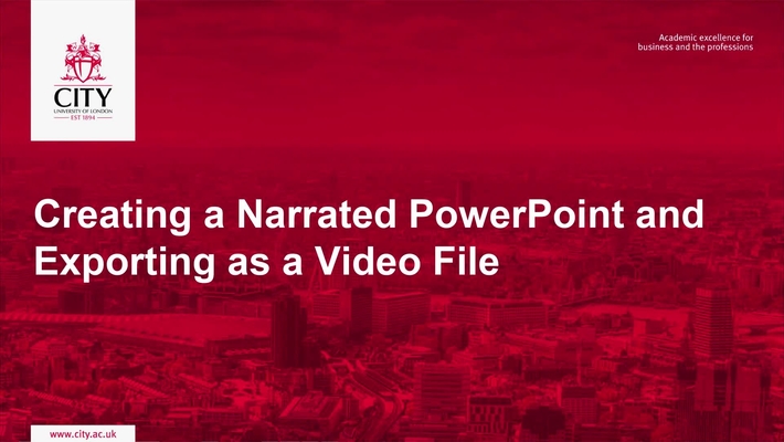 Creating a Narrated PowerPoint &amp; Exporting as a Video File (Windows / Office 365)