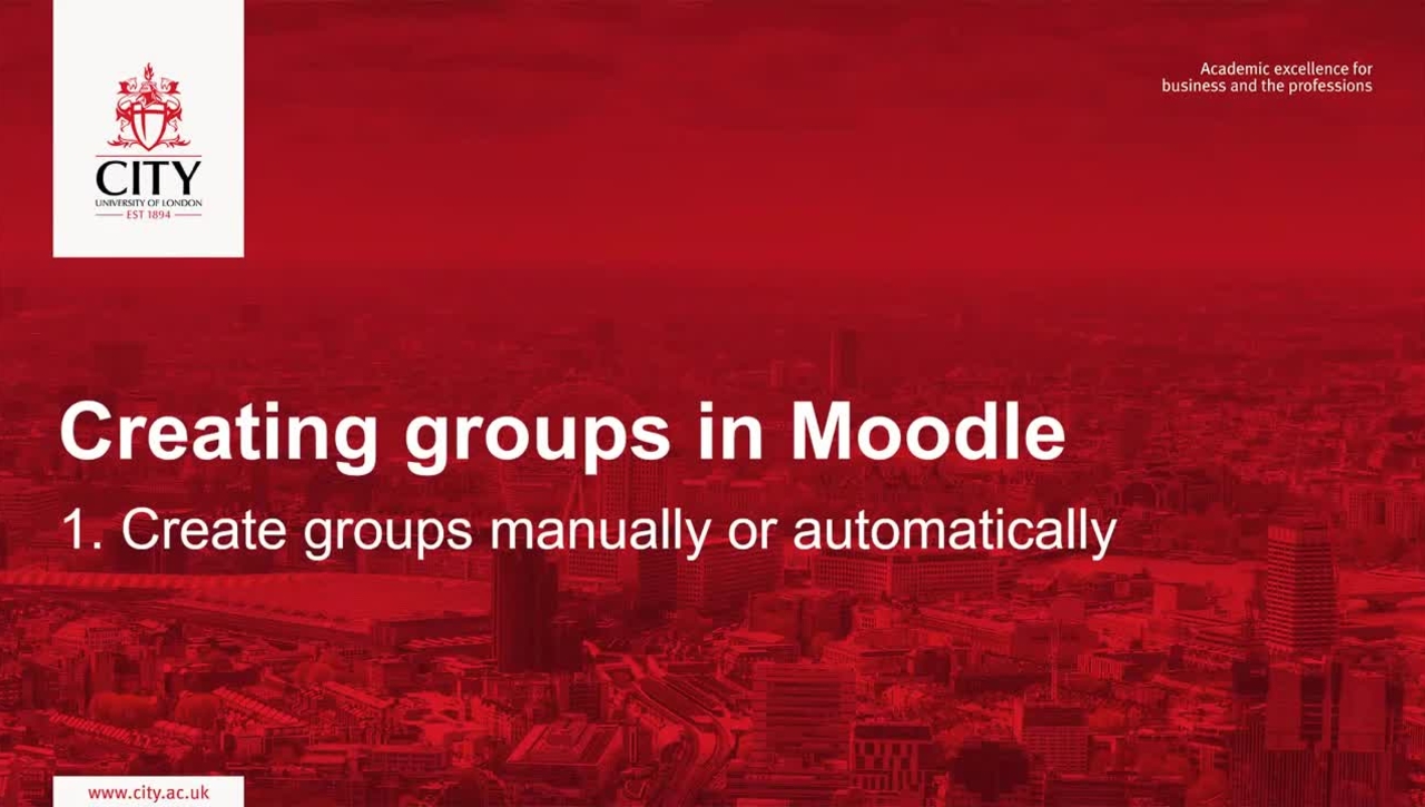 Create groups manually or automatically
