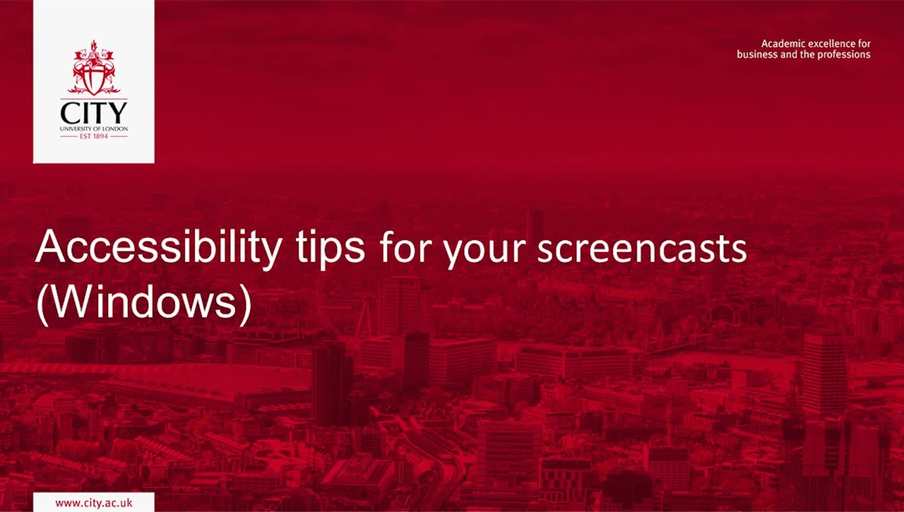 Accessibility Tips for your Screencasts (Windows)