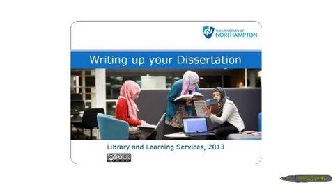 Thumbnail for Writing up your Dissertation