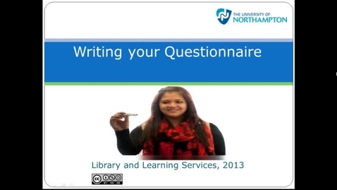 Thumbnail for Writing your questionnaire