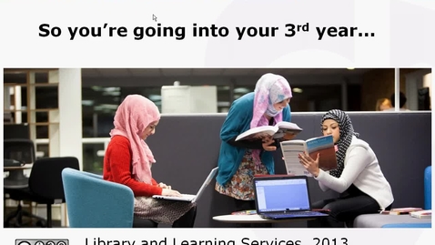Thumbnail for Progressing to your 3rd Year