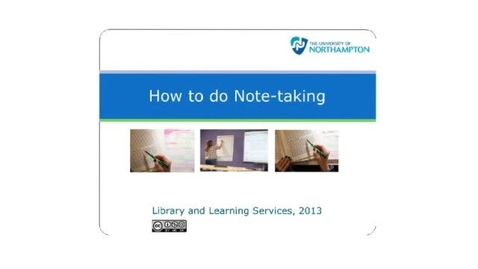 Thumbnail for entry How to do Note-taking