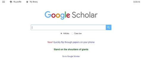 Thumbnail for entry Google Scholar