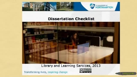 Thumbnail for Dissertation checklist