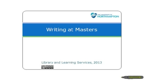 Thumbnail for Writing at Masters level